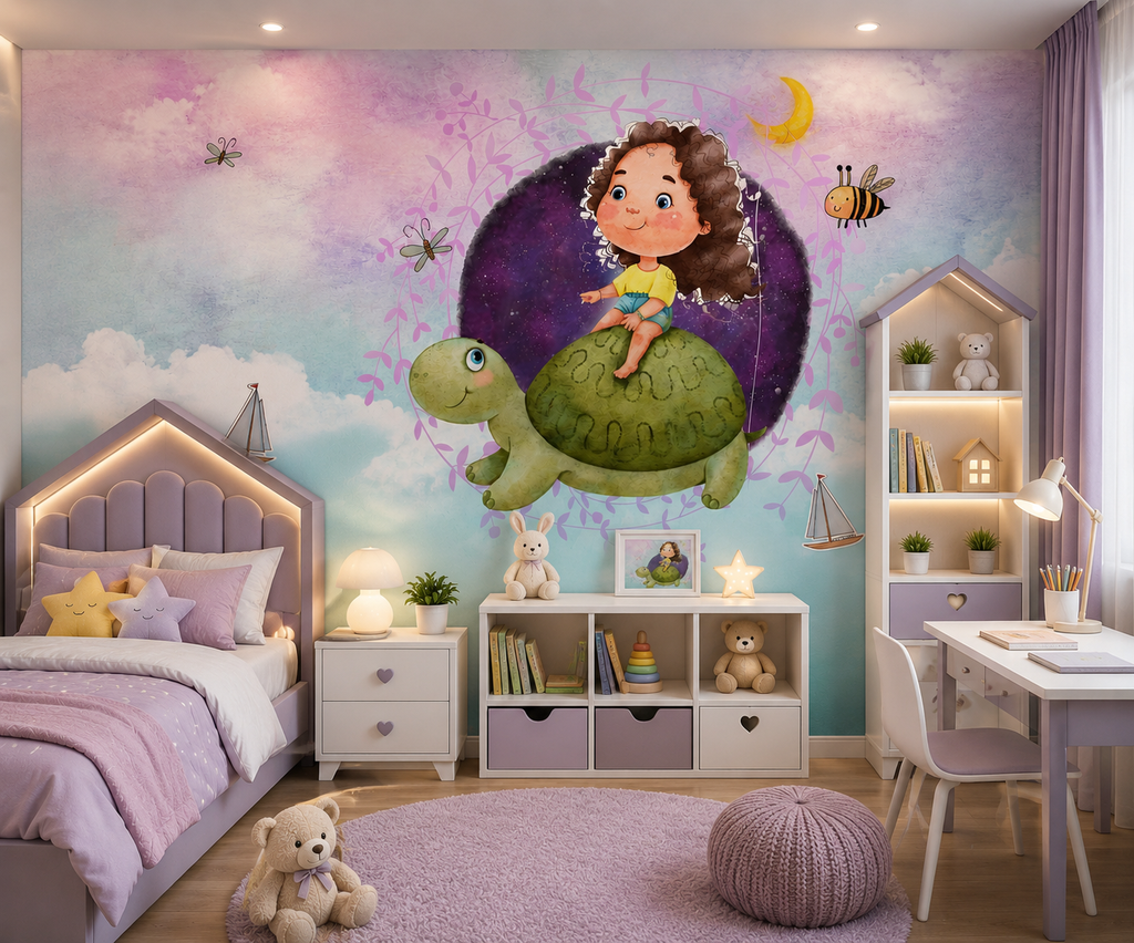 Turtle Kids Wallpaper | Dreamy Nursery Wall Mural