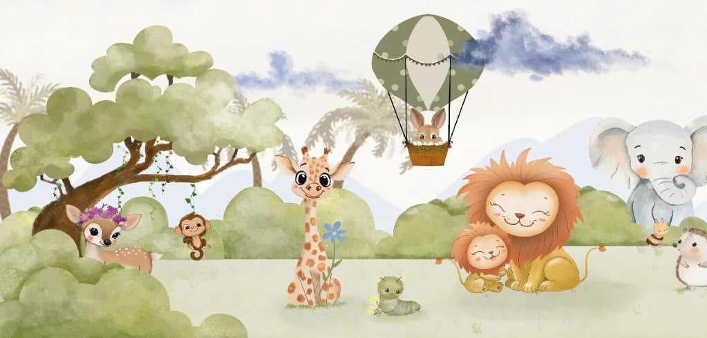 Safari Animal Kids Wallpaper | Kids Bedroom & Playroom