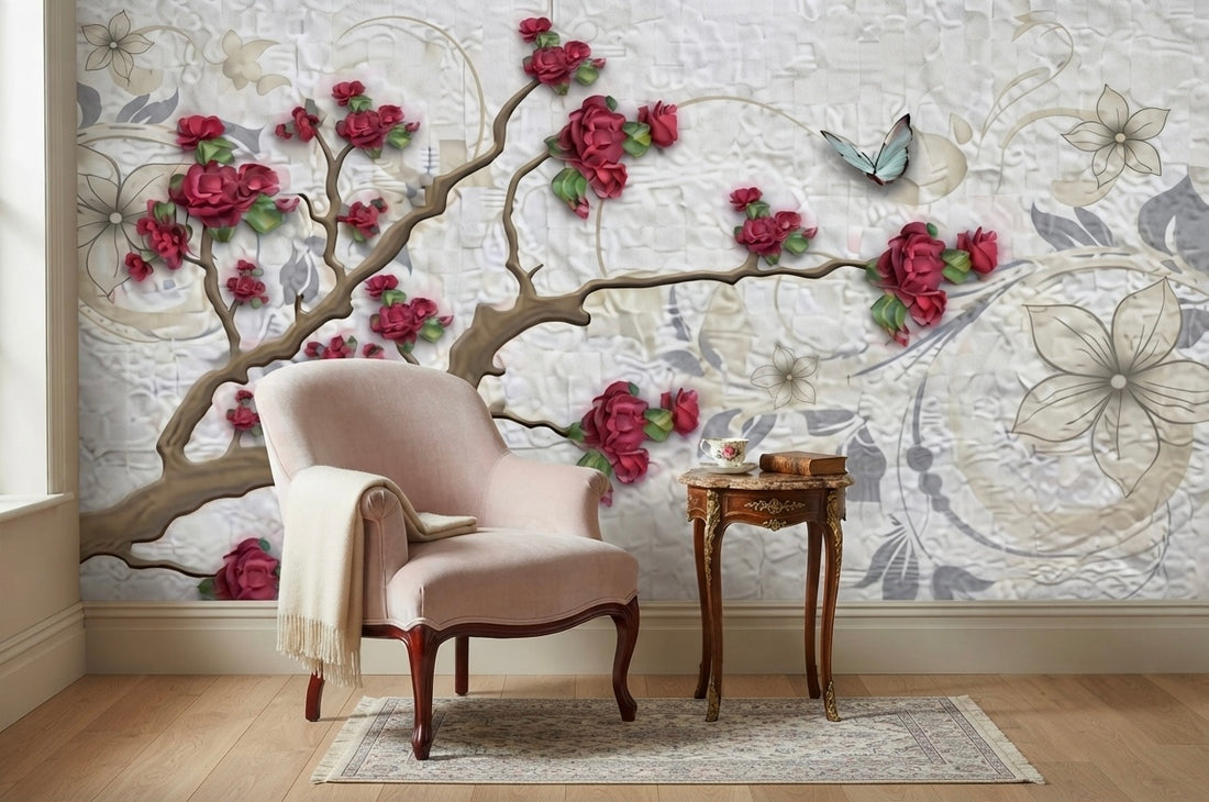 Branch Elegance Floral Wallpaper