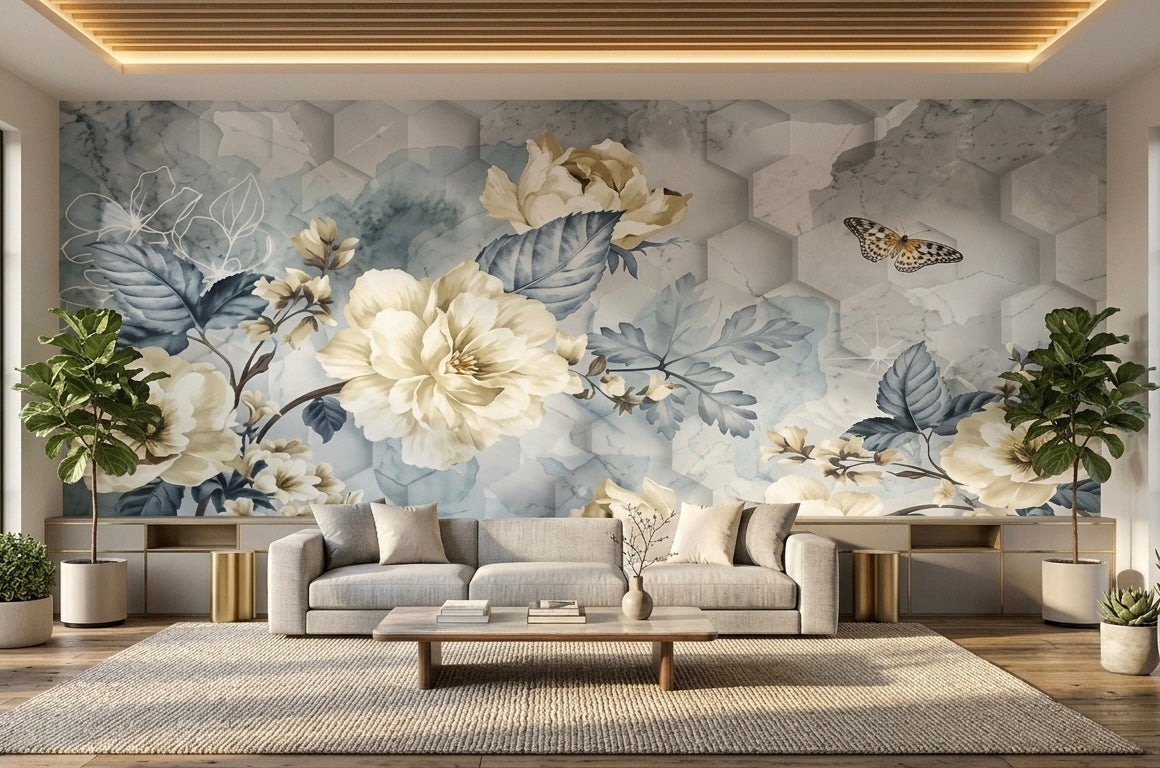 Botanical Elegance Floral Wallpaper