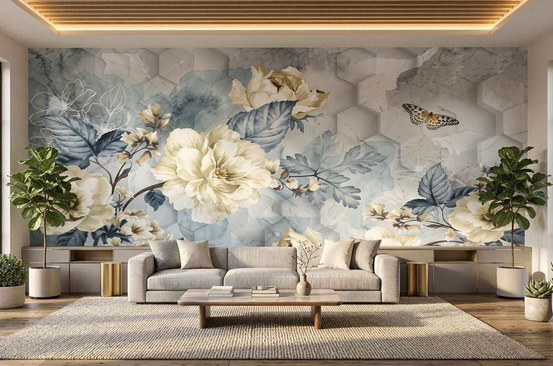 Botanical Elegance Floral Wallpaper