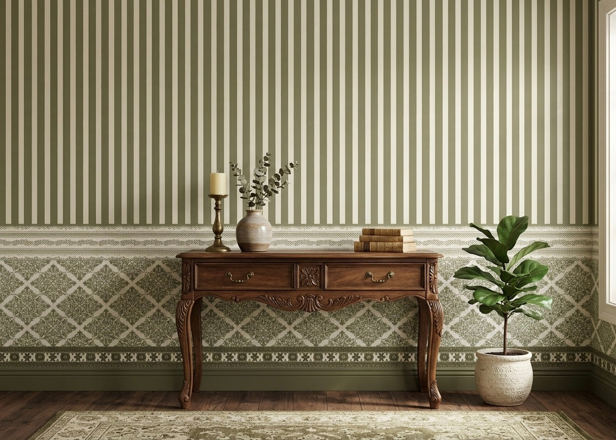 Olive Heritage Classic Wallpaper