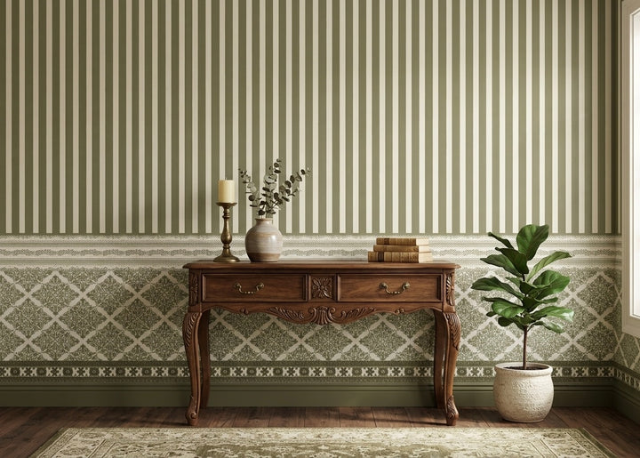 Olive Heritage Classic Wallpaper