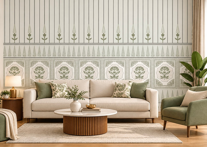 Imperial Garden Motif Wallpaper
