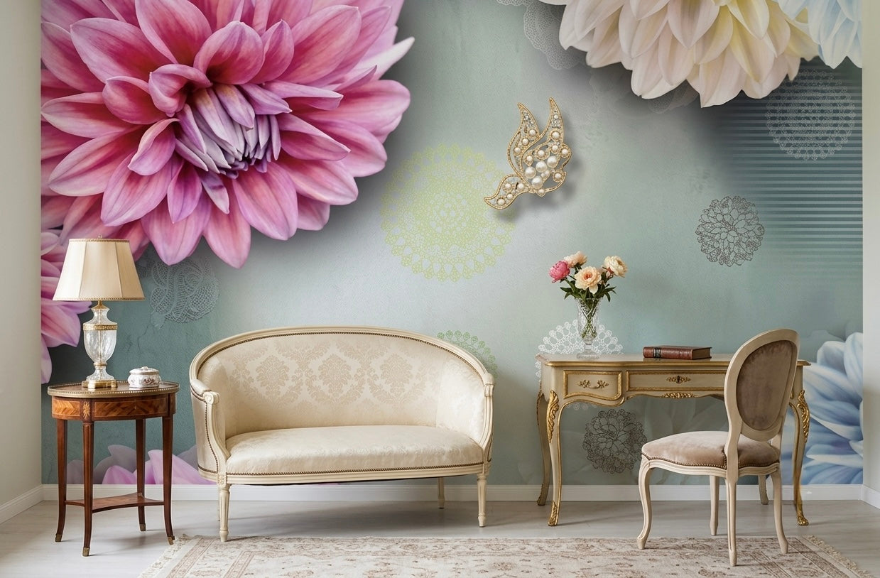 Serene Floral Grandeur Wallpaper