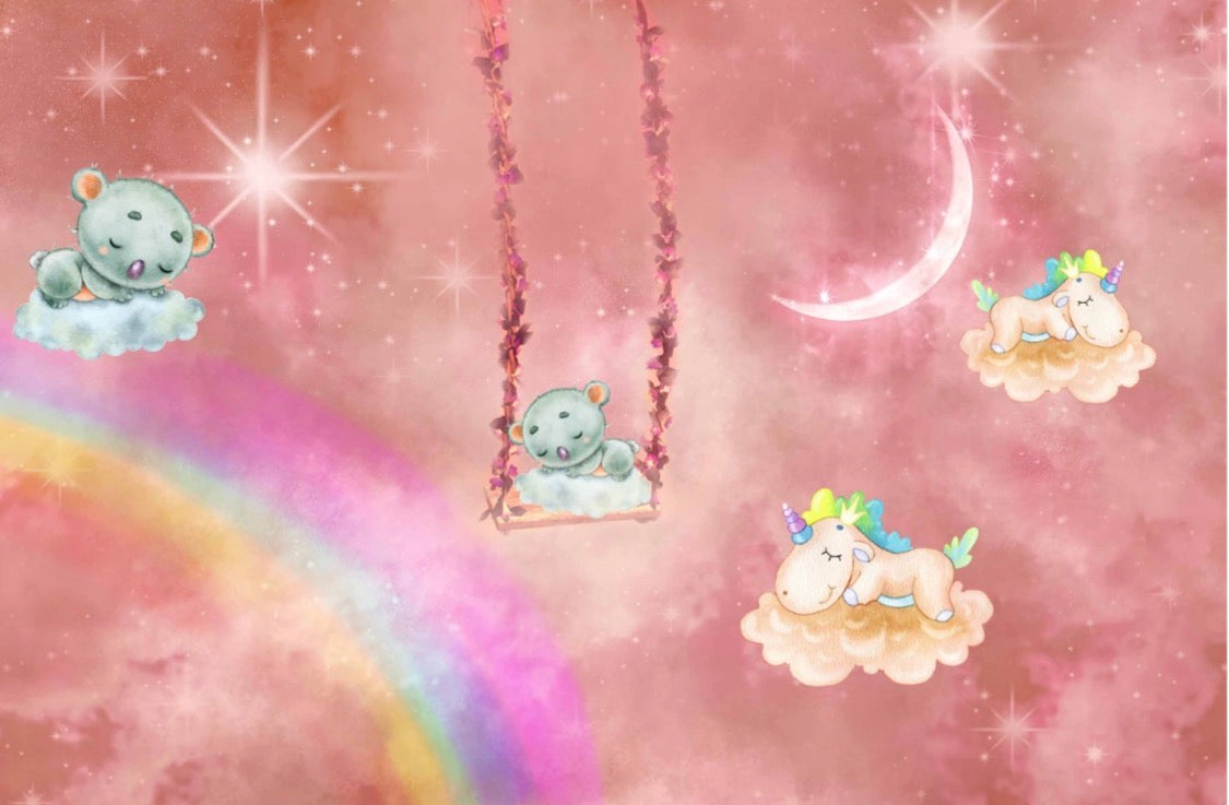 Unicorn & Rainbow Kids Room Wallpaper