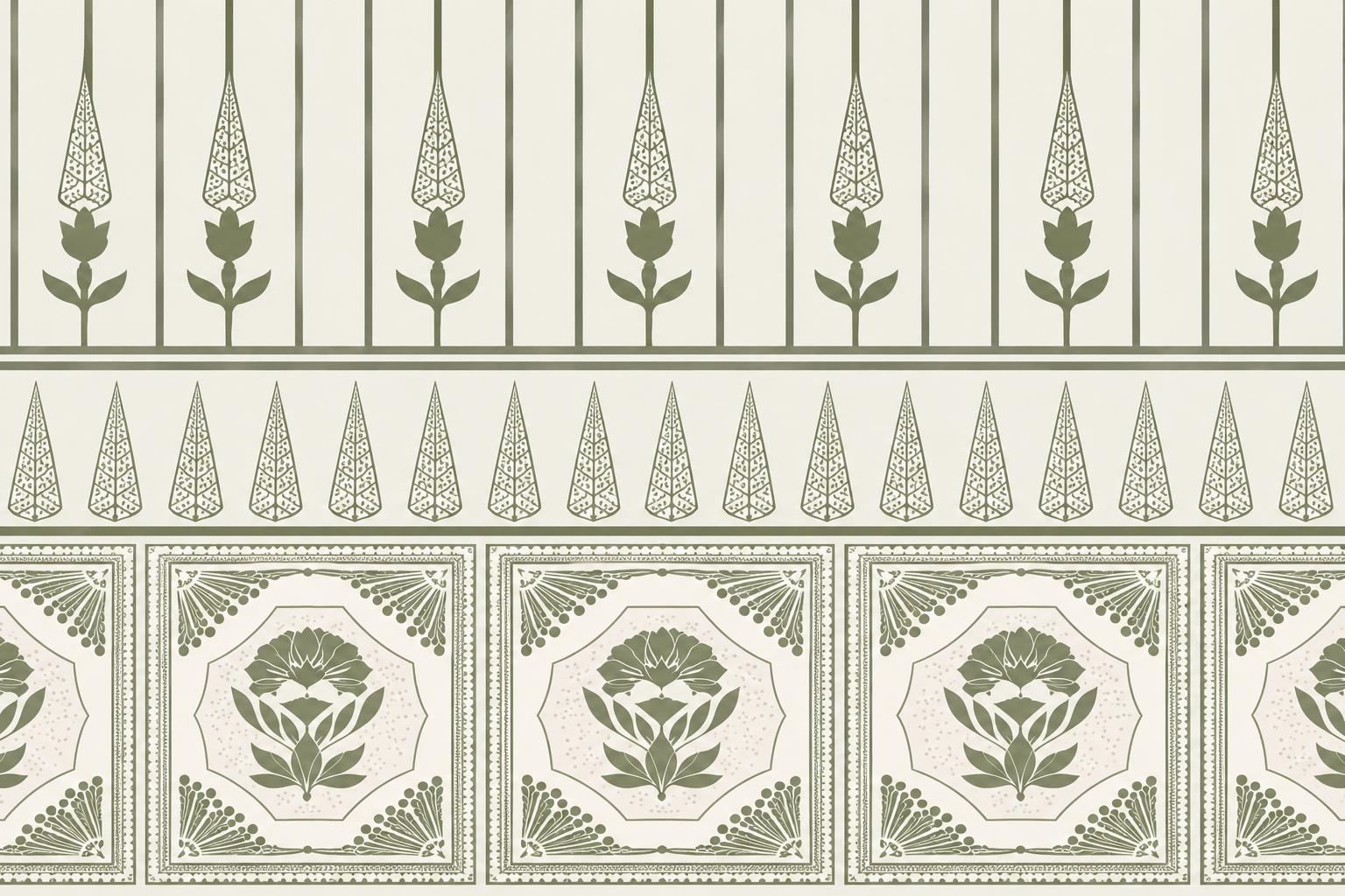Imperial Garden Motif Wallpaper