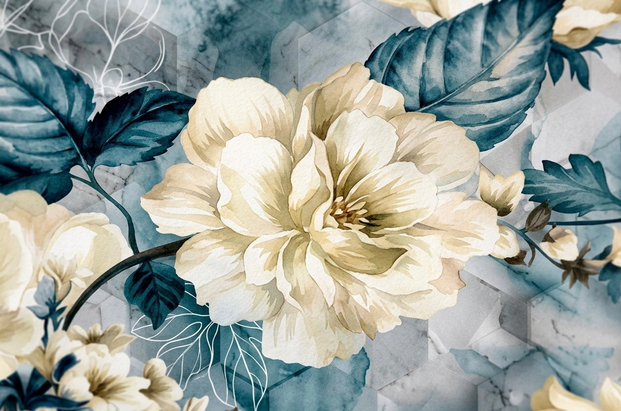 Botanical Elegance Floral Wallpaper