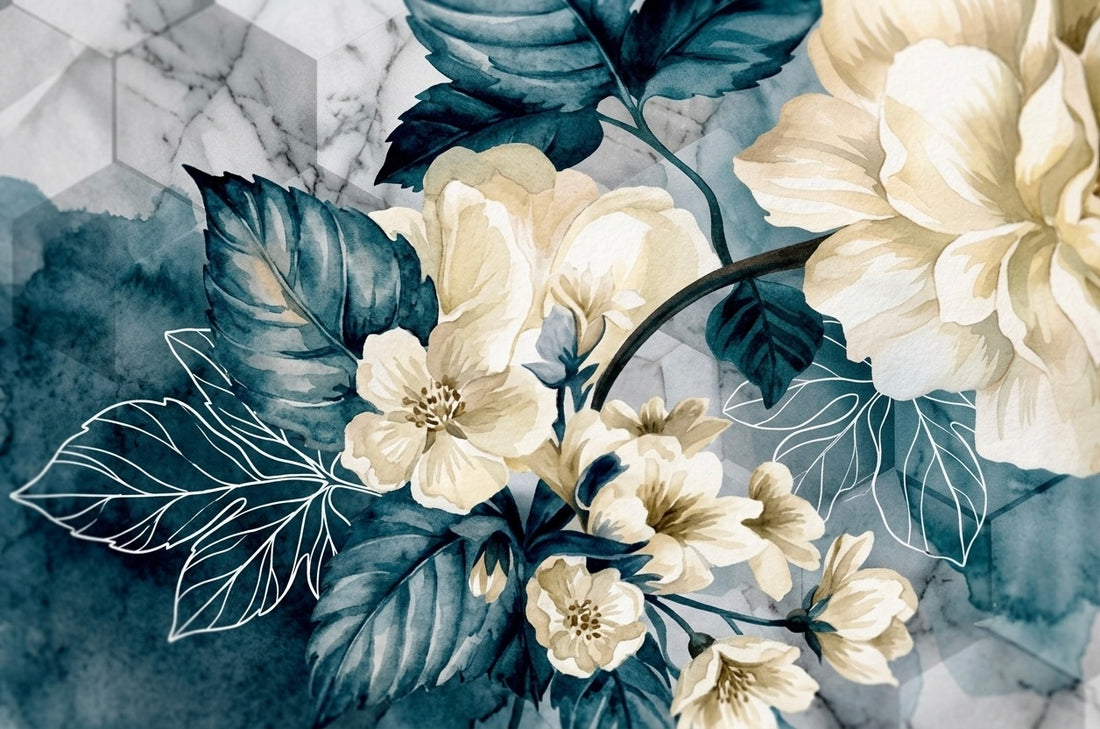 Botanical Elegance Floral Wallpaper