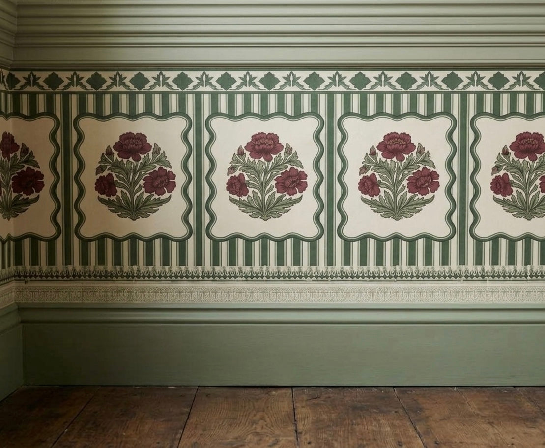 Heritage Garden Stripes | Wall Paper