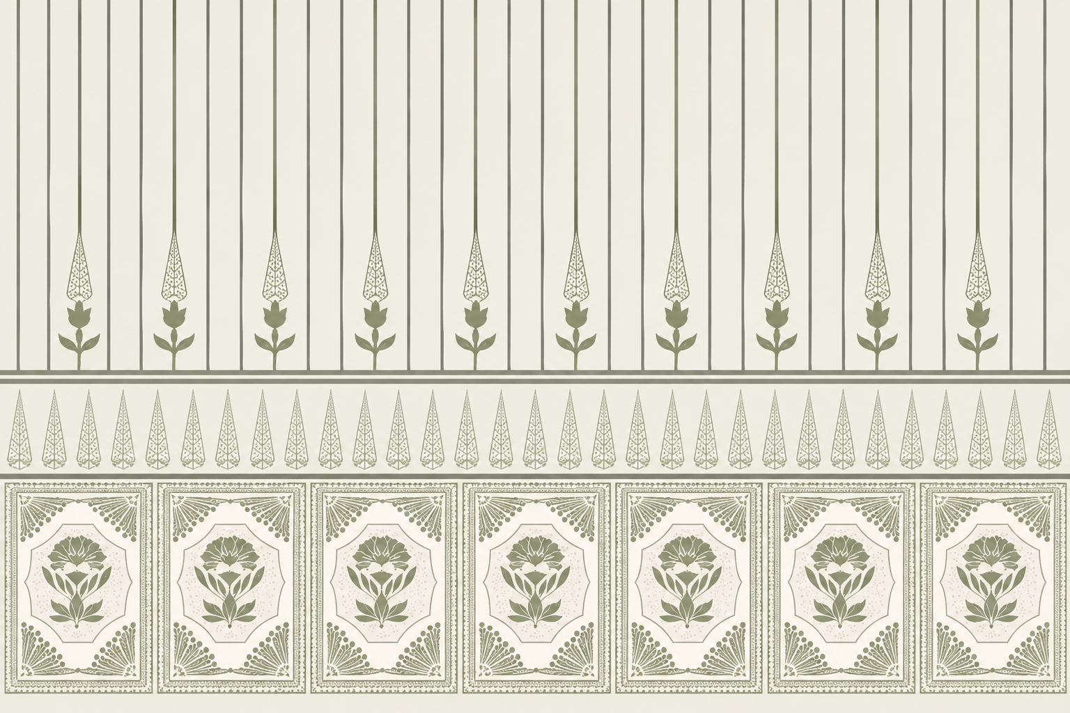 Imperial Garden Motif Wallpaper