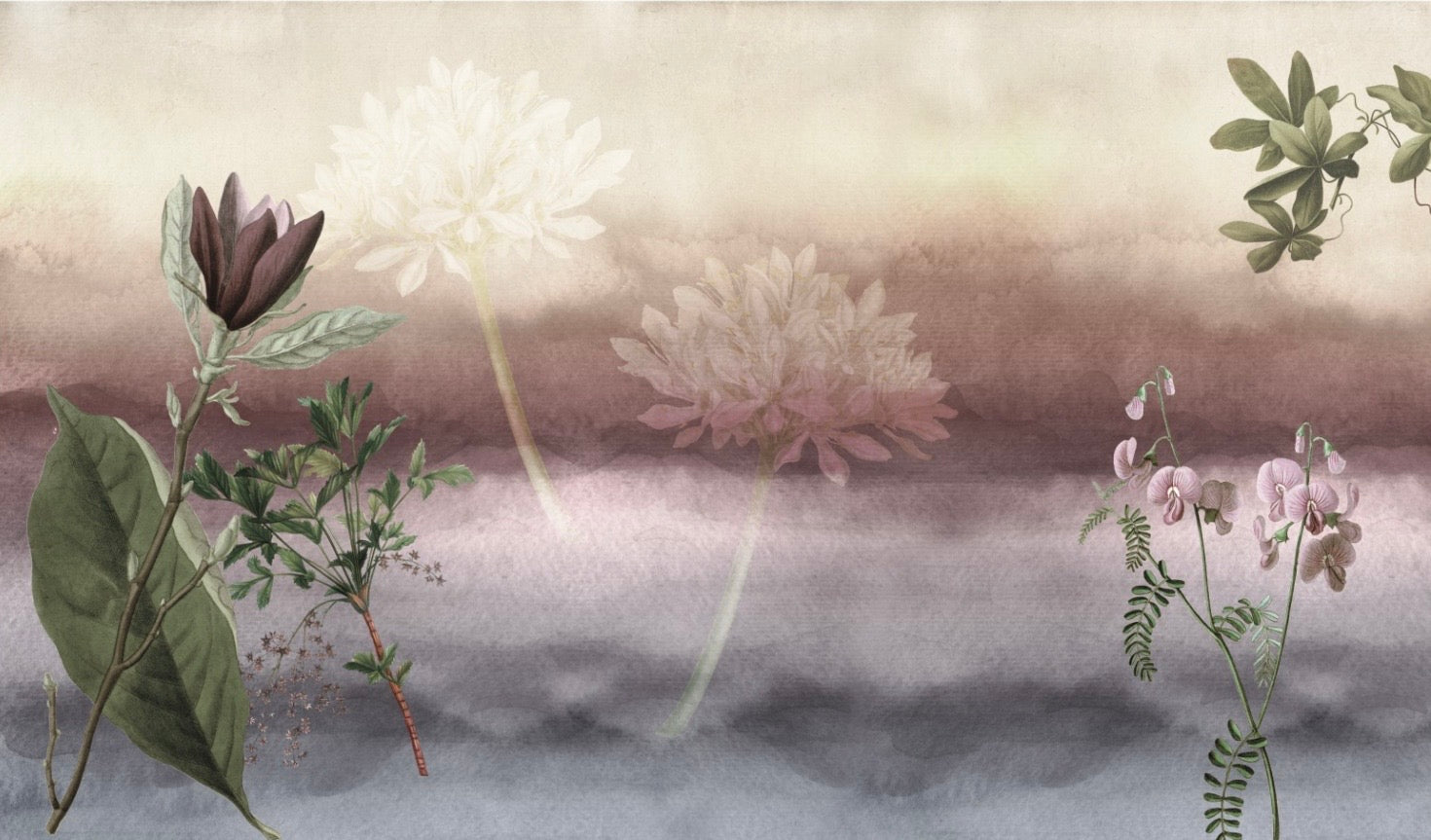 OMBRE FLORAL Wallpaper