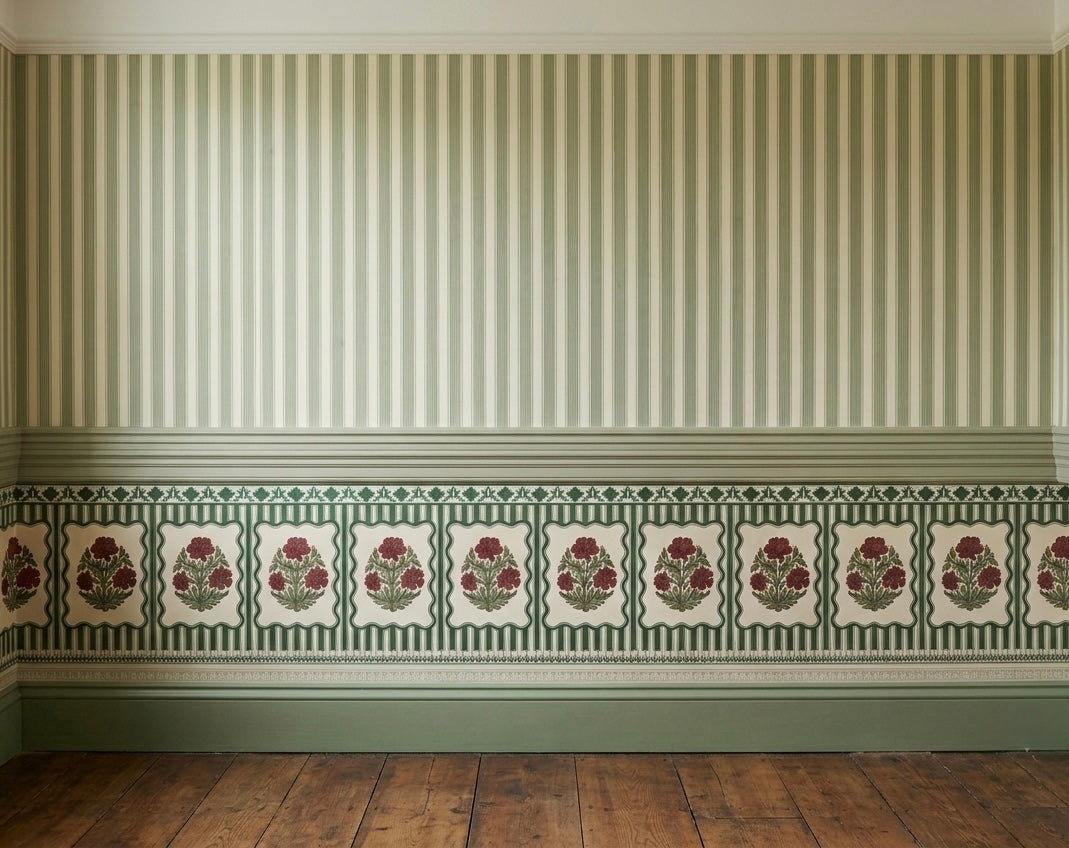 Heritage Garden Stripes | Wall Paper