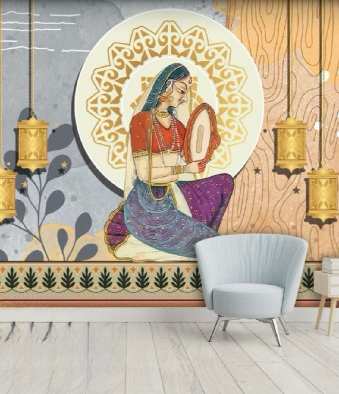 Indian Folk Art Wallpaper