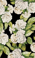 White Hydrangea Floral Wallpaper
