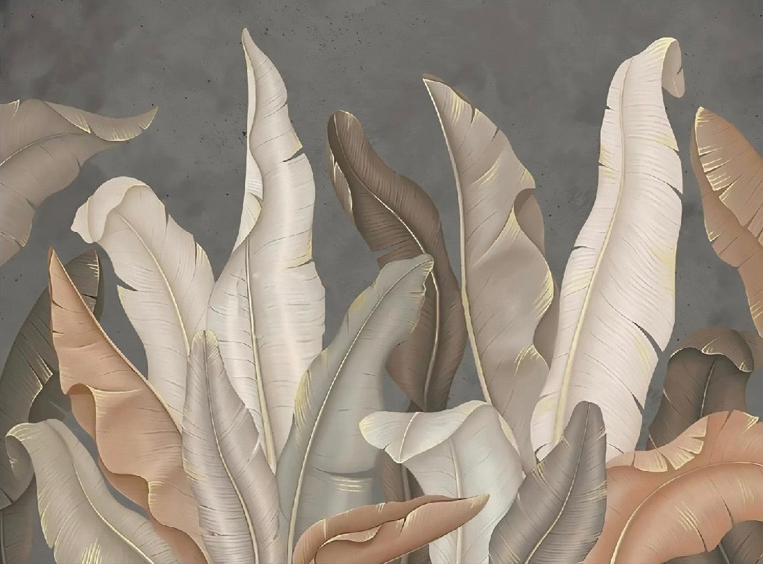 Tropical Leaf Wallpaper | Modern 3D