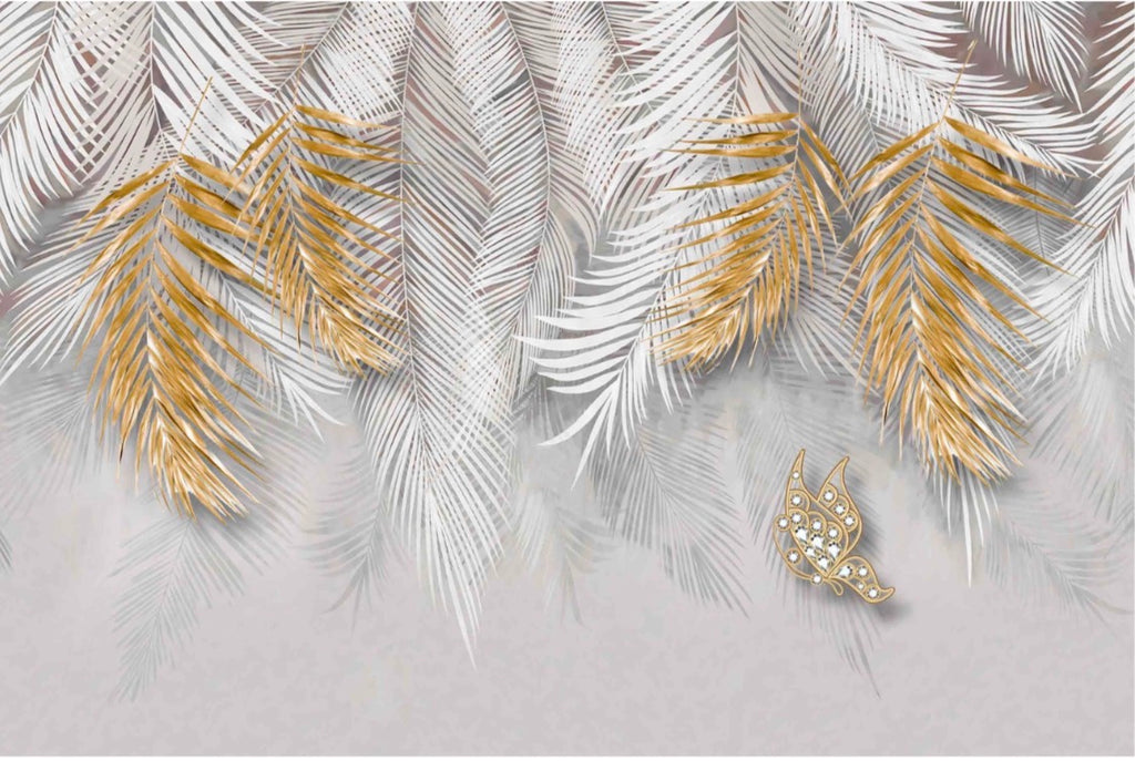 Golden Palm Luxe Mural Wallpaper