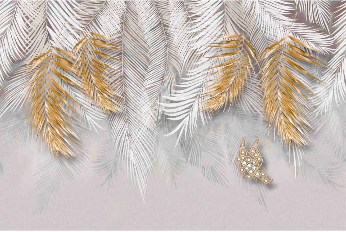Golden Palm Luxe Mural Wallpaper