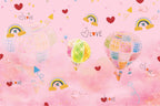 Air Balloon Kids Wallpaper | Pink Rainbow