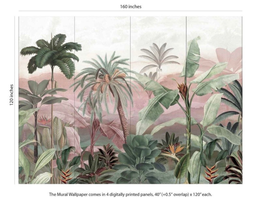 Palm Landscape Wall Mural | Botanical Wallpaper