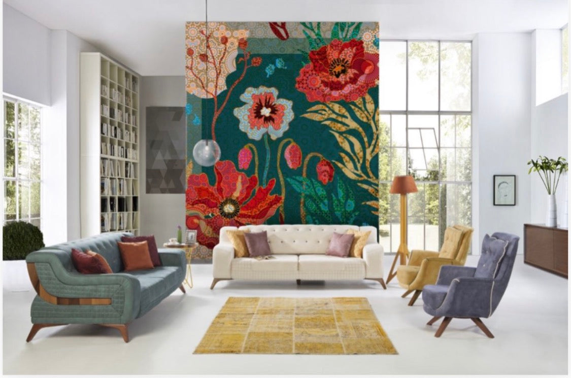 Floral Wall Mural Wallpaper