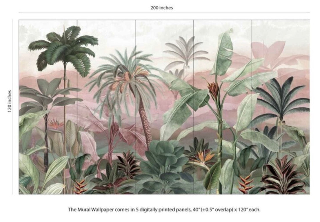 Palm Landscape Wall Mural | Botanical Wallpaper