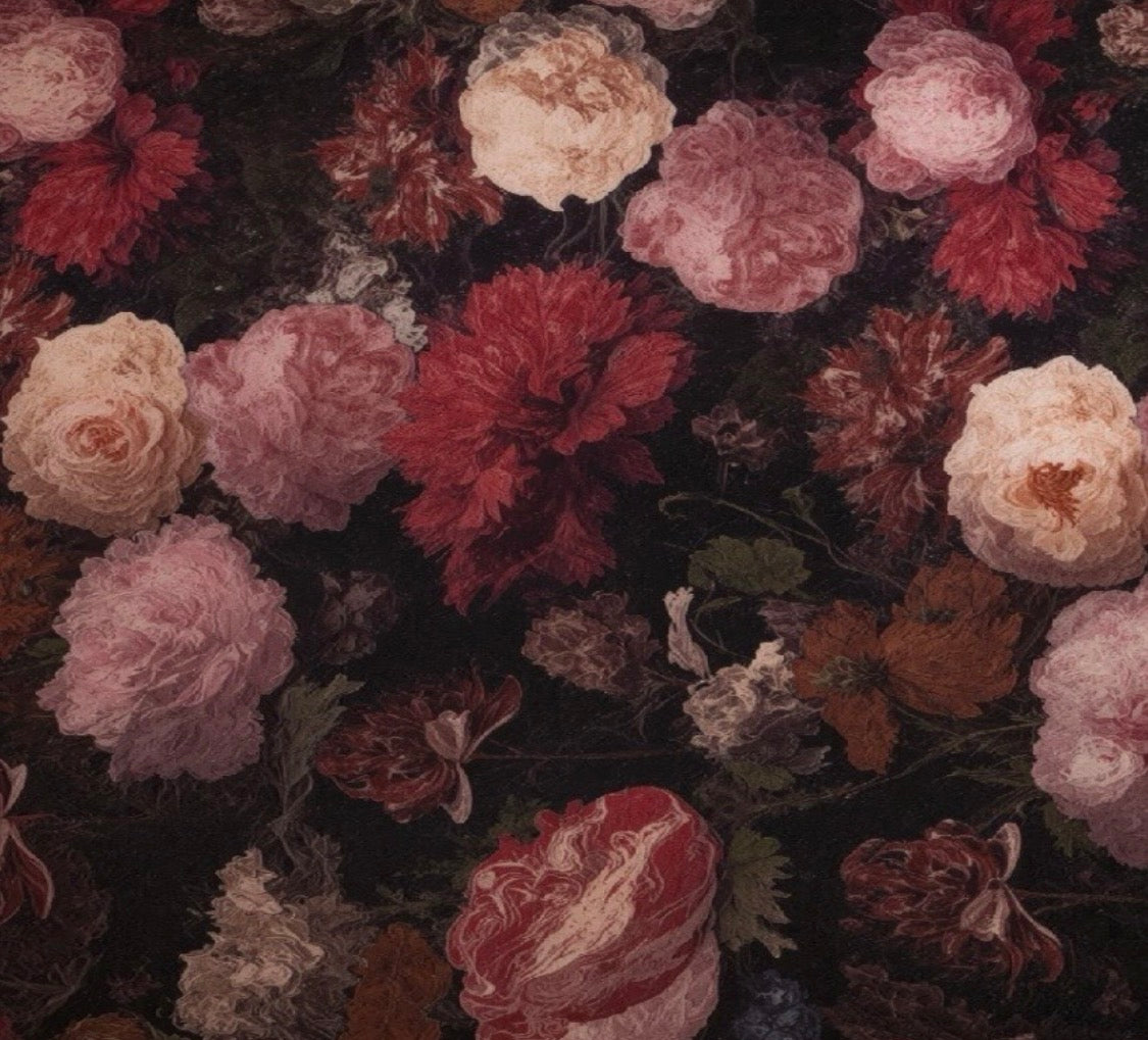 Vintage Dark Floral Wallpaper