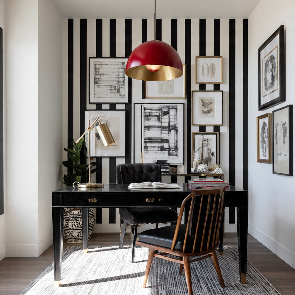 Vertical Stripe Wallpaper — Black & White