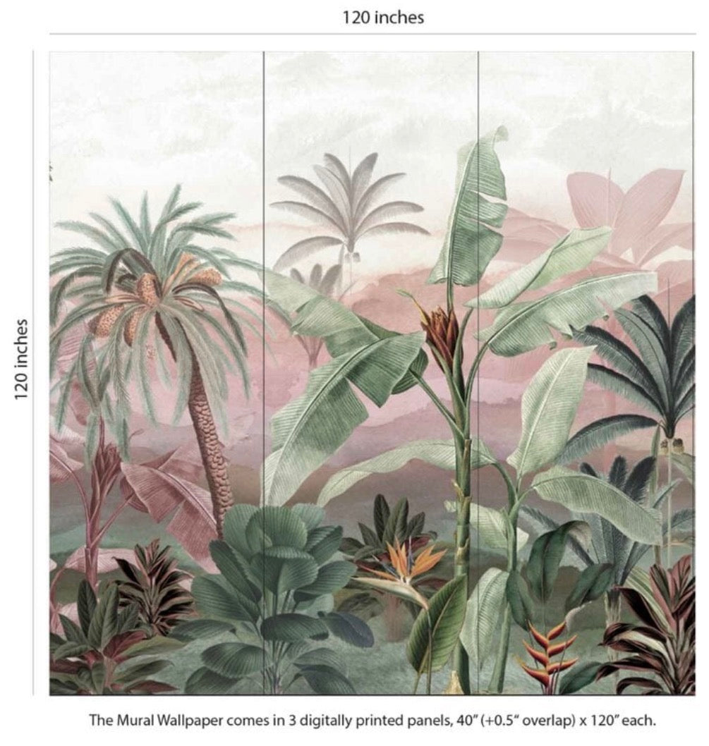 Palm Landscape Wall Mural | Botanical Wallpaper