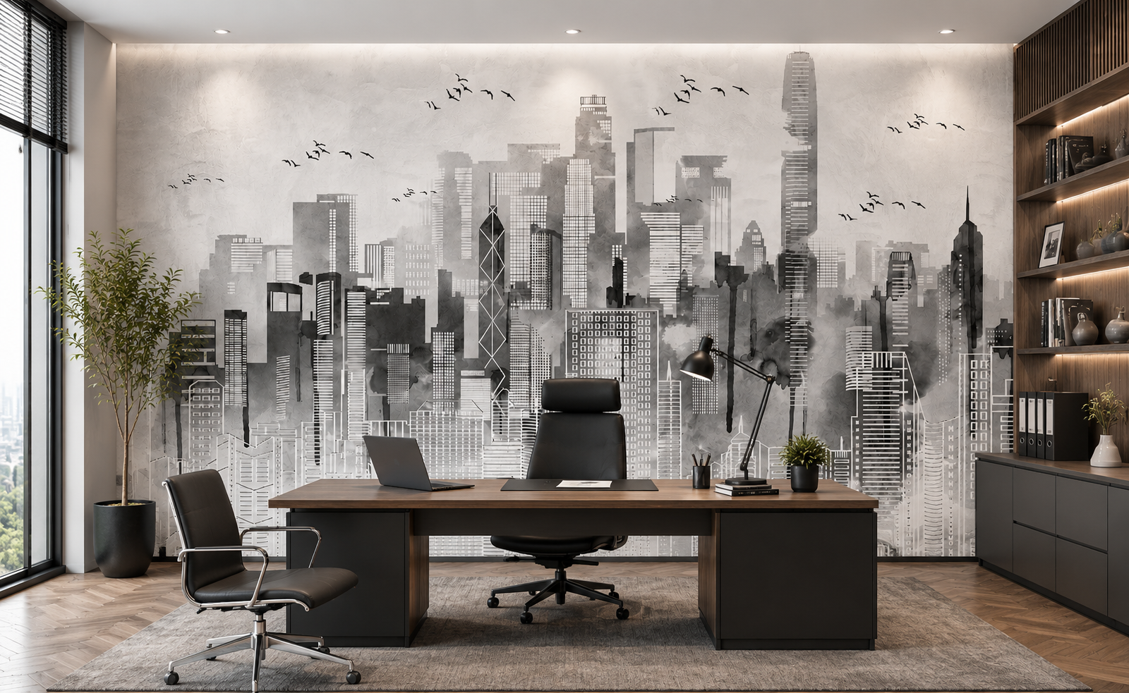 Skyline Office Wallpaper