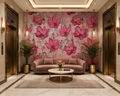 Pink Lotus Floral Wallpaper