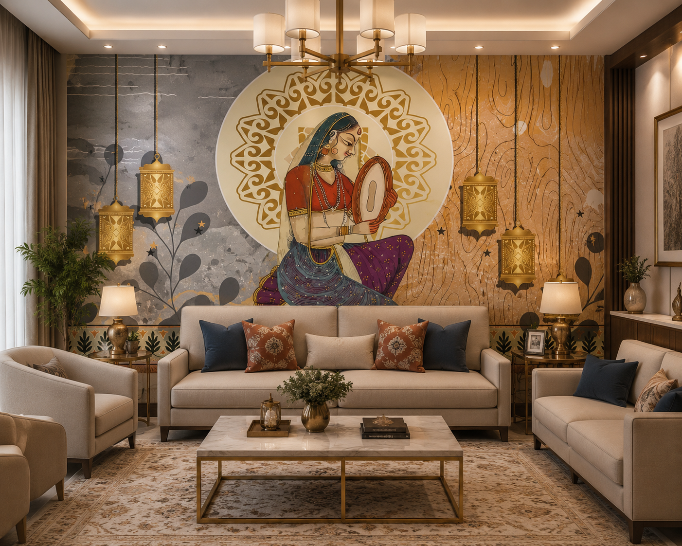 Indian Folk Art Wallpaper