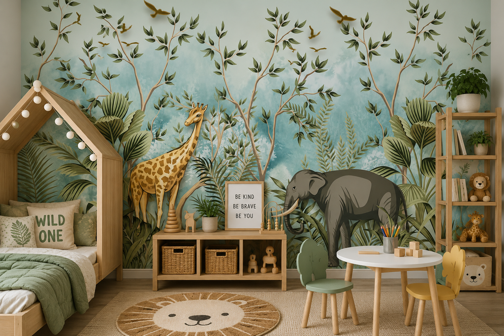 Safari Jungle Animal Wallpaper | Kids Room
