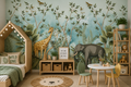 Safari Jungle Animal Wallpaper | Kids Room