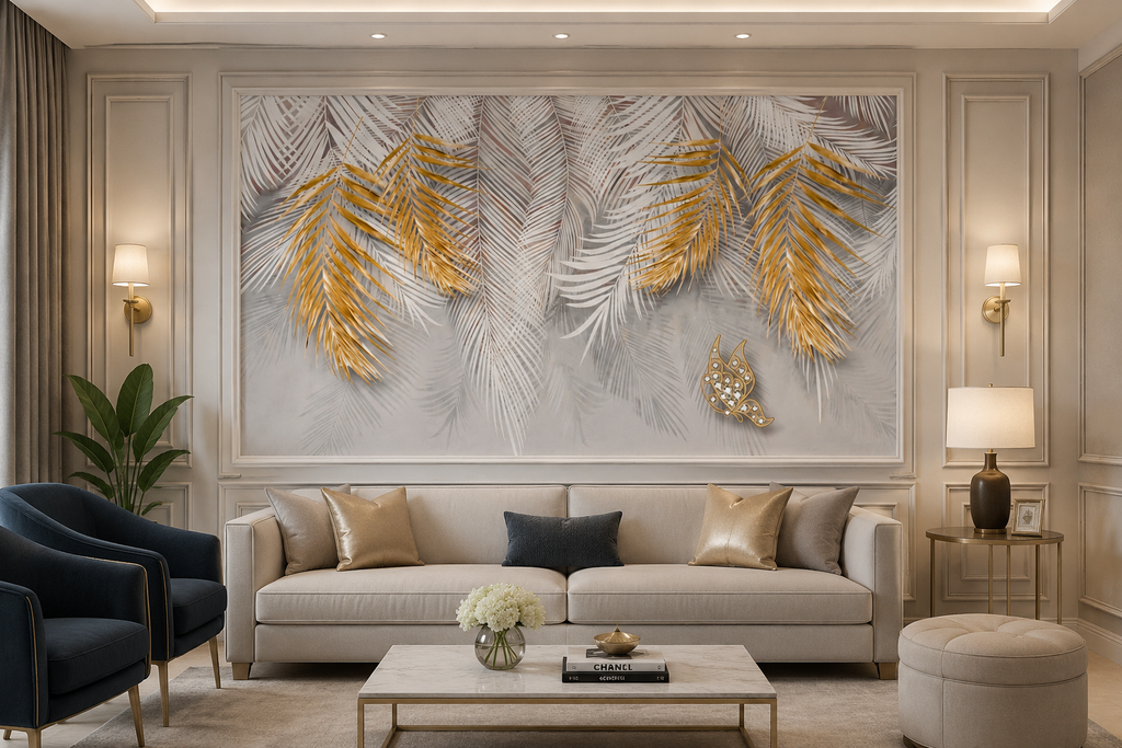 Golden Palm Luxe Mural Wallpaper