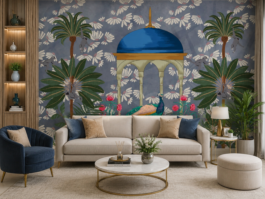 Royal Peacock Heritage Wall Mural