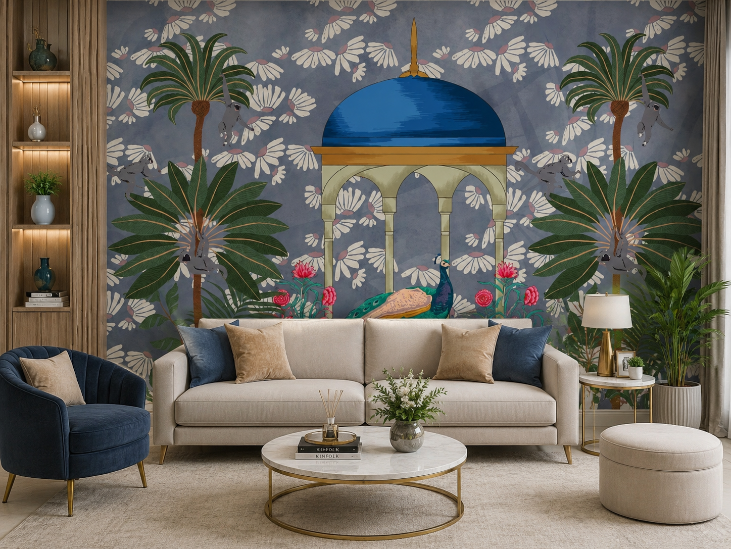 Royal Peacock Heritage Wall Mural