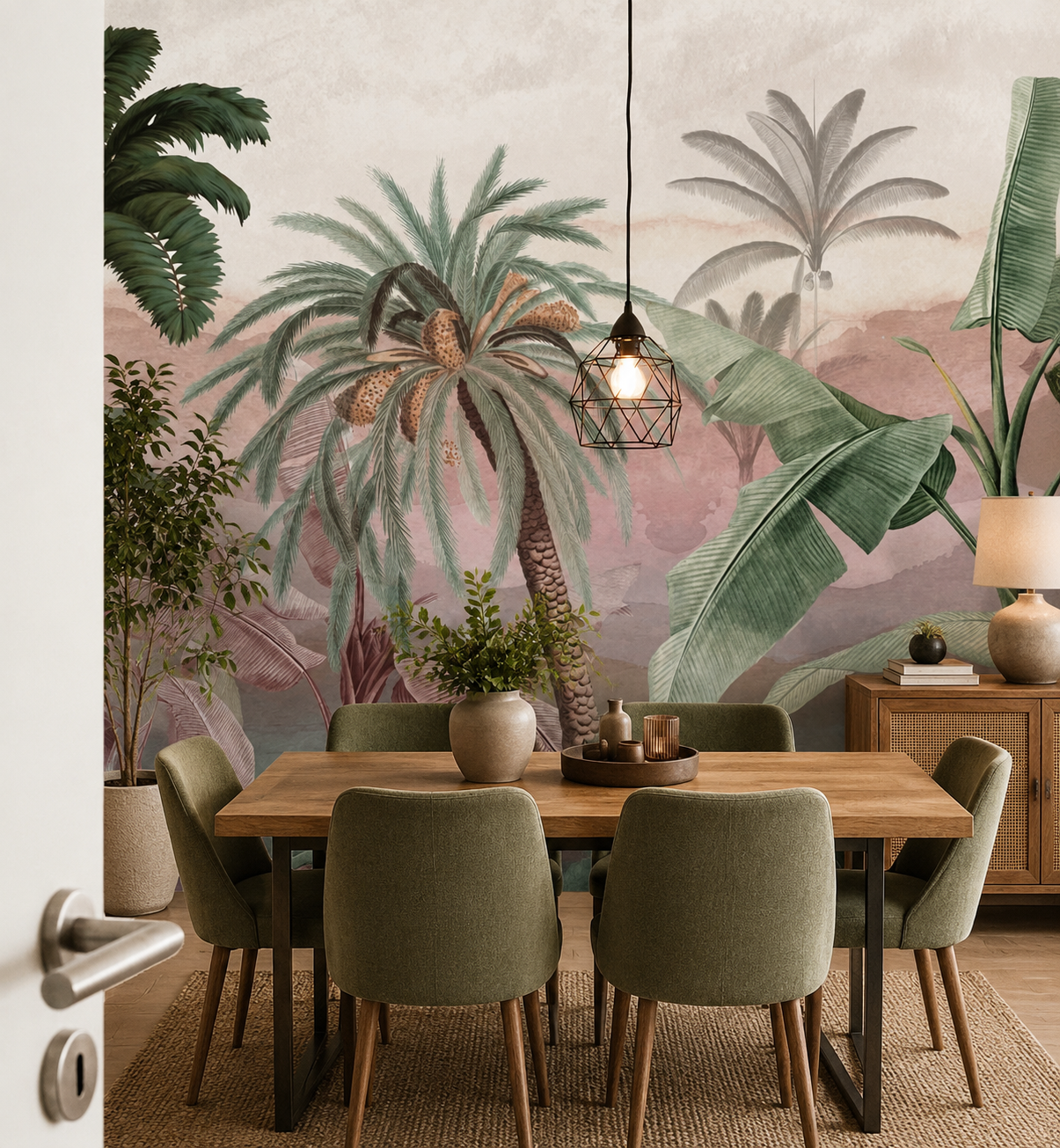 Palm Landscape Wall Mural | Botanical Wallpaper