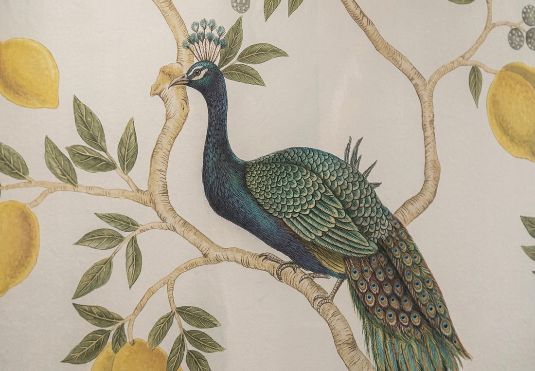 Royal Peacock Garden Cream Wallpaper
