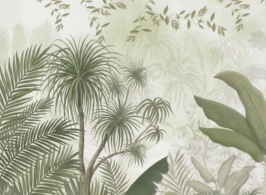 Misty Tropical Canopy Wallpaper