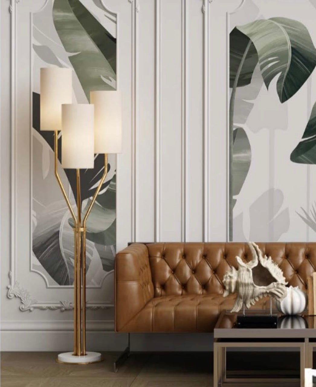 BOTANICAL PANELLED Wallpaper
